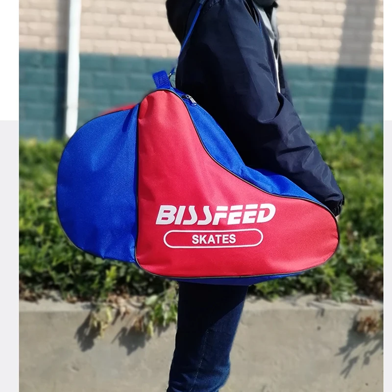 حقيبة أحذية التزلج على الجليد المحمولة ذات السرعة الدوارة لغرفة واحدة ووسادة كتف من النايلون أكسفورد حقيبة كتف مفردة للأطفال البالغين #3