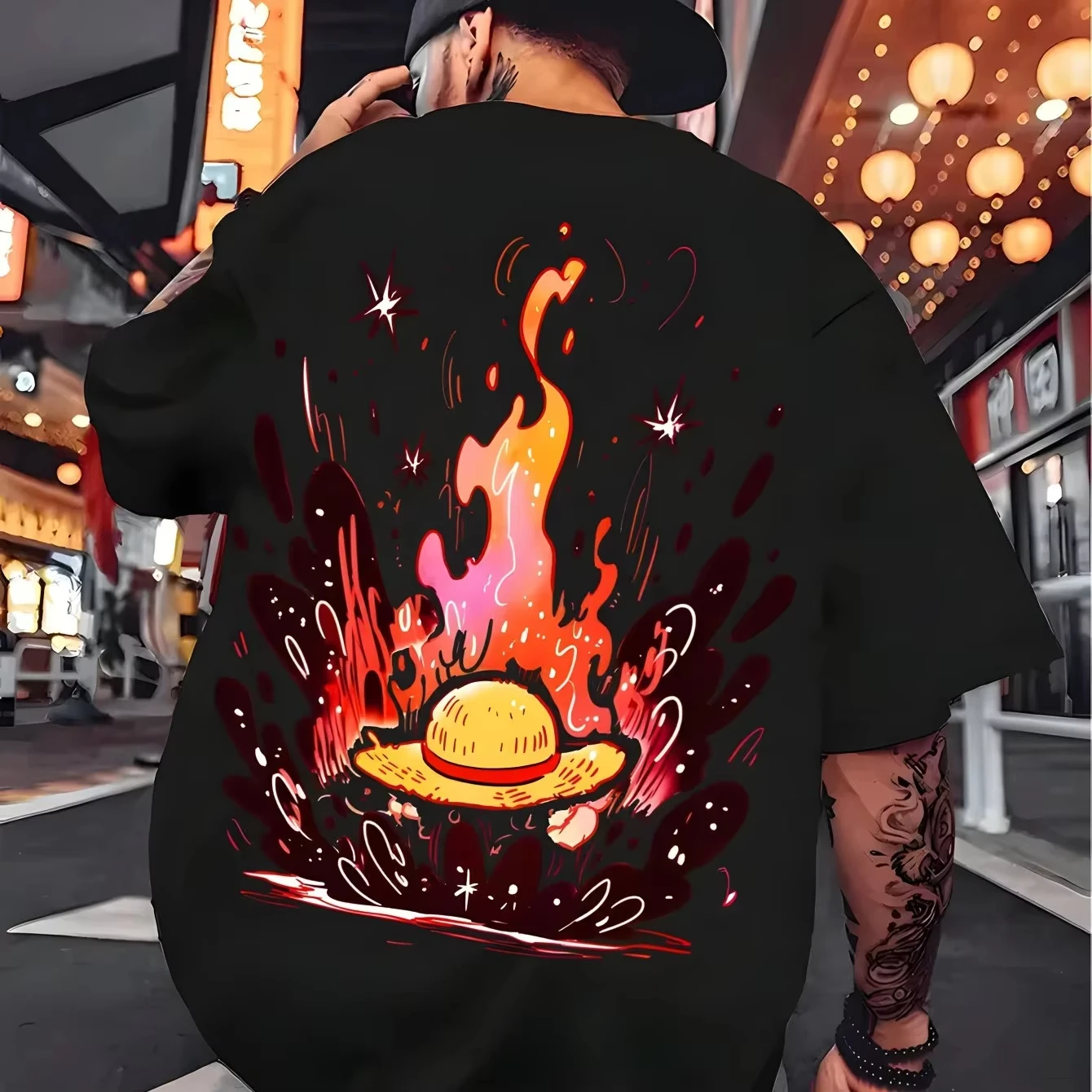 Anime Harajuku ONE PIECE Luffy Summer T-Shirt Men's Cotton Oversized Fitness Vintage Street Women Casual Loose Short Sleeve Y2k