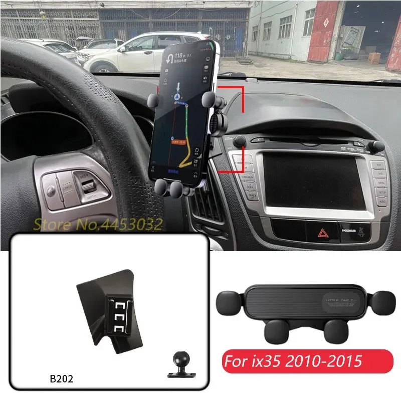 

For Hyundai ix35 2010-2015 Car Mobile Phone Holder Air Vent GPS Gravity Navigation Bracket Horizontally Accessories