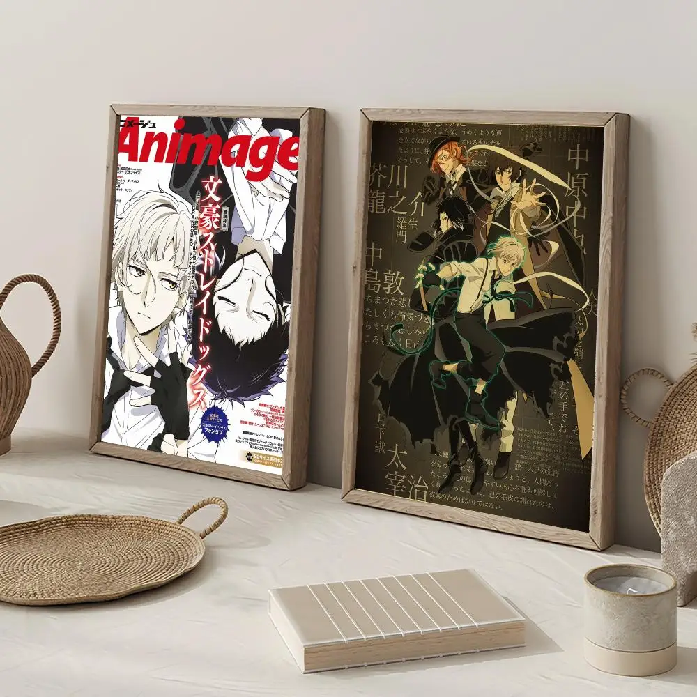 Anime Bungo Stray Dogs Dazai Osamu Poster Decorative Wall Art Mural Stickers Home Decor Gift for Living Room & Hallway