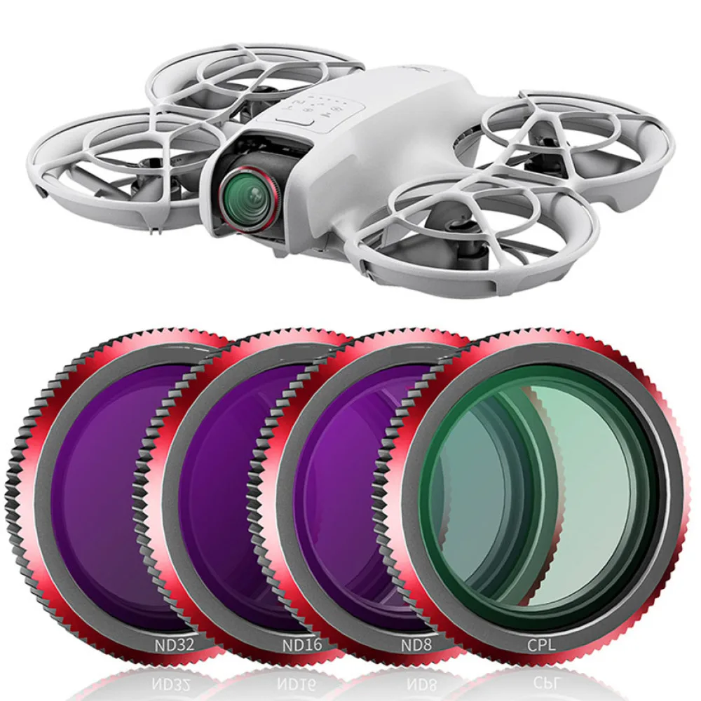 4PCS Magnetic Lens Filter Set HD Coating Anti-scraches Oilproof CPL ND8 ND16 ND32 Drone Camera Filter for DJI NEO