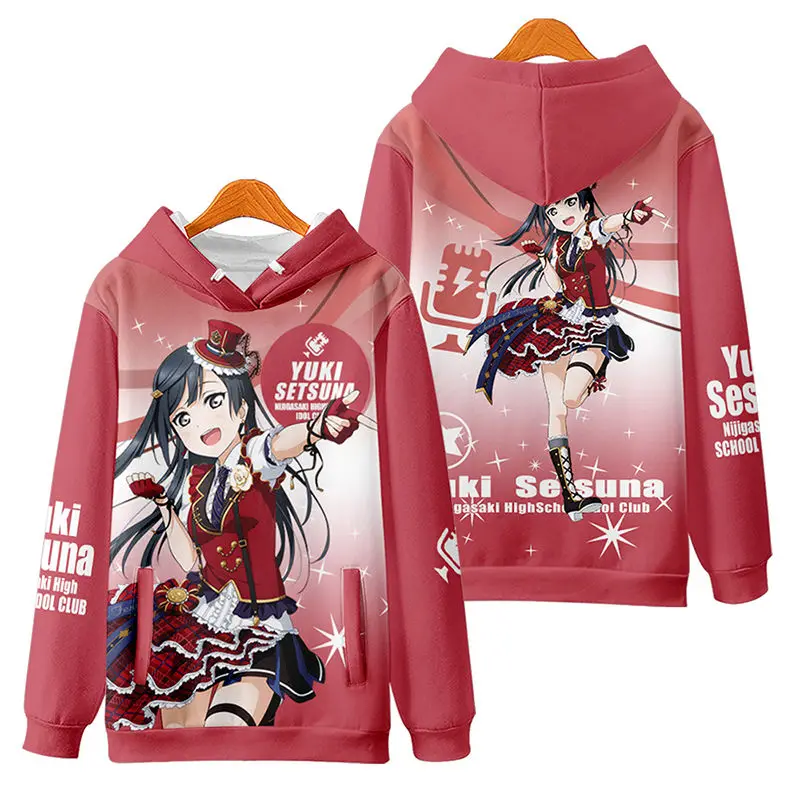 Love Live! Nijigasaki High School Idol Club Takasaki Yu Uehara Ayumu Nakasu Kasumi Osaka Shizuku Unisex 3D Hoodie Sweatshirt