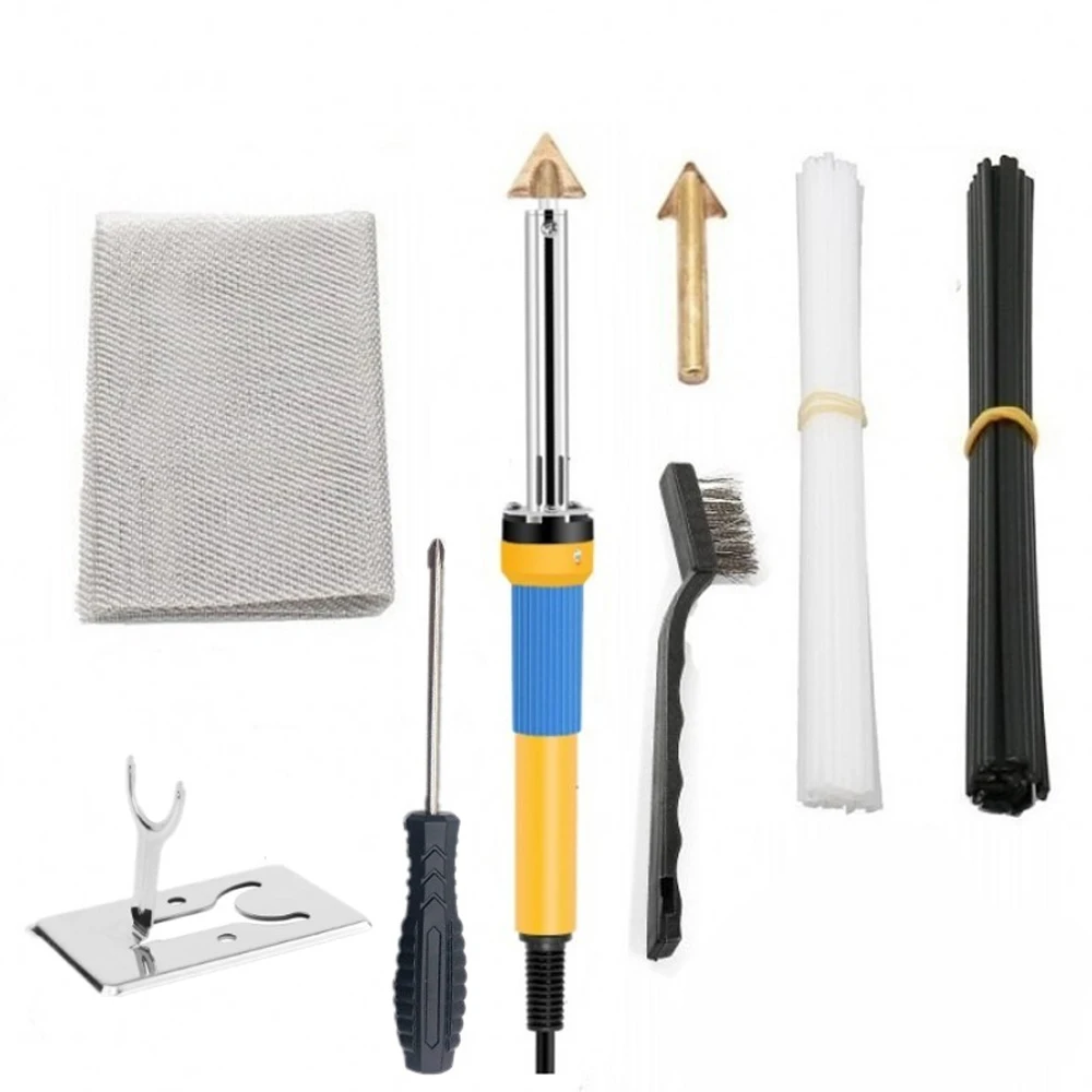 

80W Plastic Soldering Iron Leather Ironing Crack Repair Smoothing Tool Kit Car Bumper Welding Machine Set