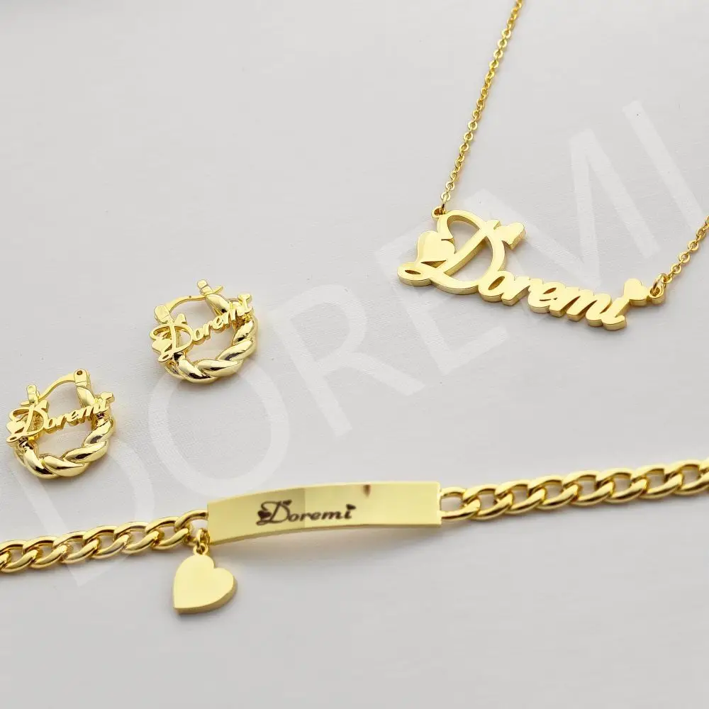 Lateefah 18mm earrings, personalized children's jewelry for women, girls, children's jewelry collection, customizable name, hear