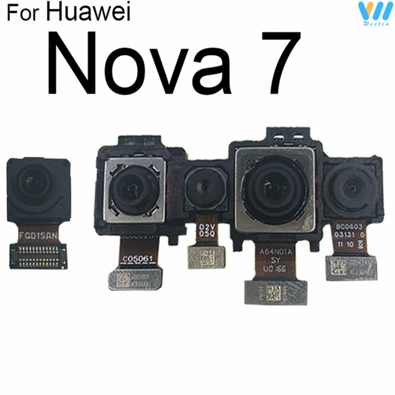 For Huawei Nova 7 7Se Front Rear Camera Back Main Camera Front Facing Small Camera Flex Ribbon Cable Replacement Repair Parts