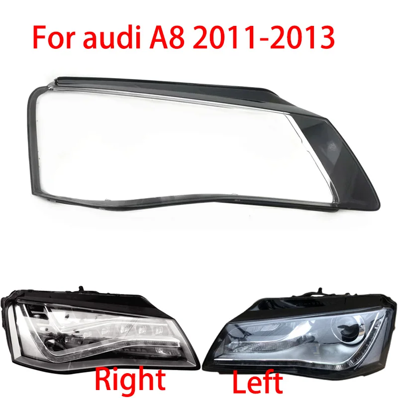 

Car Headlights Lampshades Housings Lens Clear Headlamp Shade Headlamp Housing Clear Lampshade Plexiglas For Audi A8 2011-2013