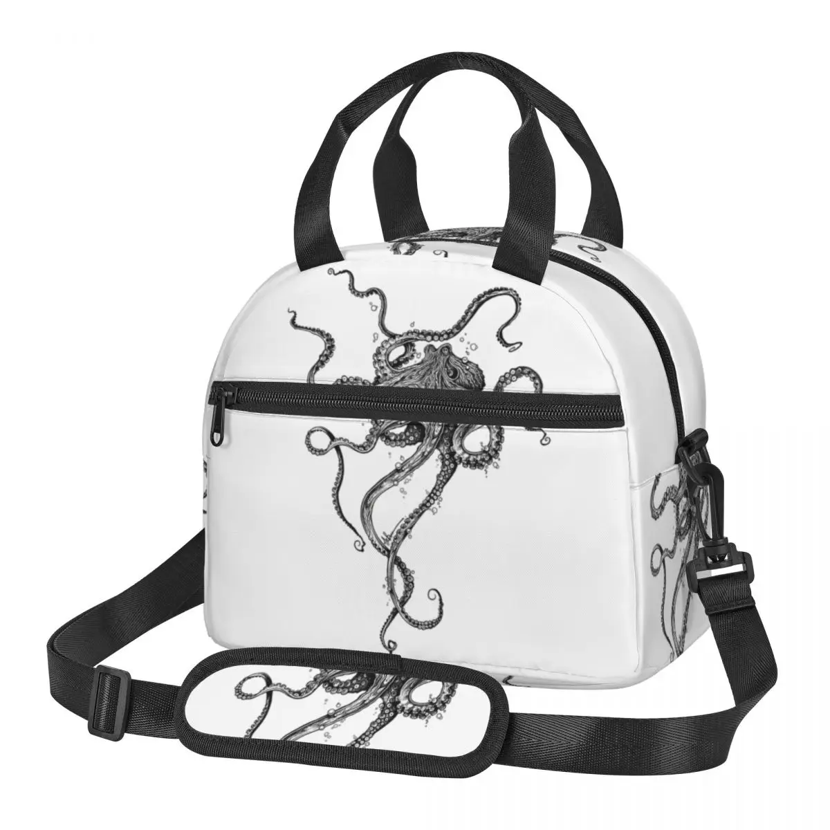 

Сумки для обеда с осьминогом, изолированная коробка для бенто, портативная сумка для обеда, сумки для пикника, сумка-холодильник для женщин и девочек