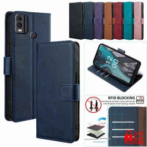 Slots de la tarjeta Flip Flip Cuero para Nokia C32 C31 C22 C21 C12 Plus 12 Pro C20 C10 Magnetic Wallet Bag Bag Fondo 12 Best Ventas Nokia C20 - №5