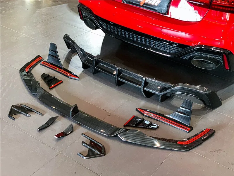 

Car Bodykit Carbon Fiber for audi A7 Upgraded to RS7 19-21 Car Splitter Diffuser Bumper Lip Shovel Front Lip