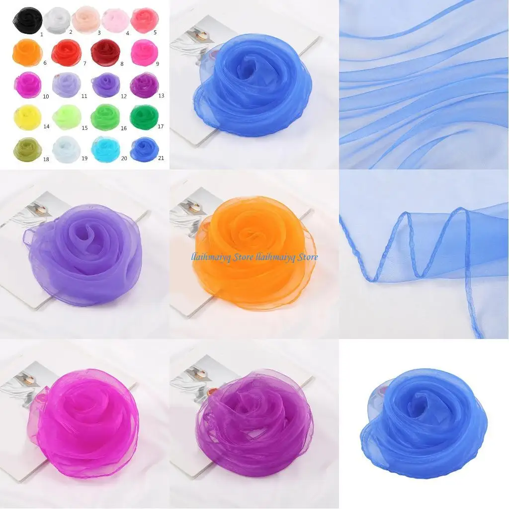 573B Unieke vierkante sjaal Kinderen Hijab Sjaals Ademende optredens Sjaal