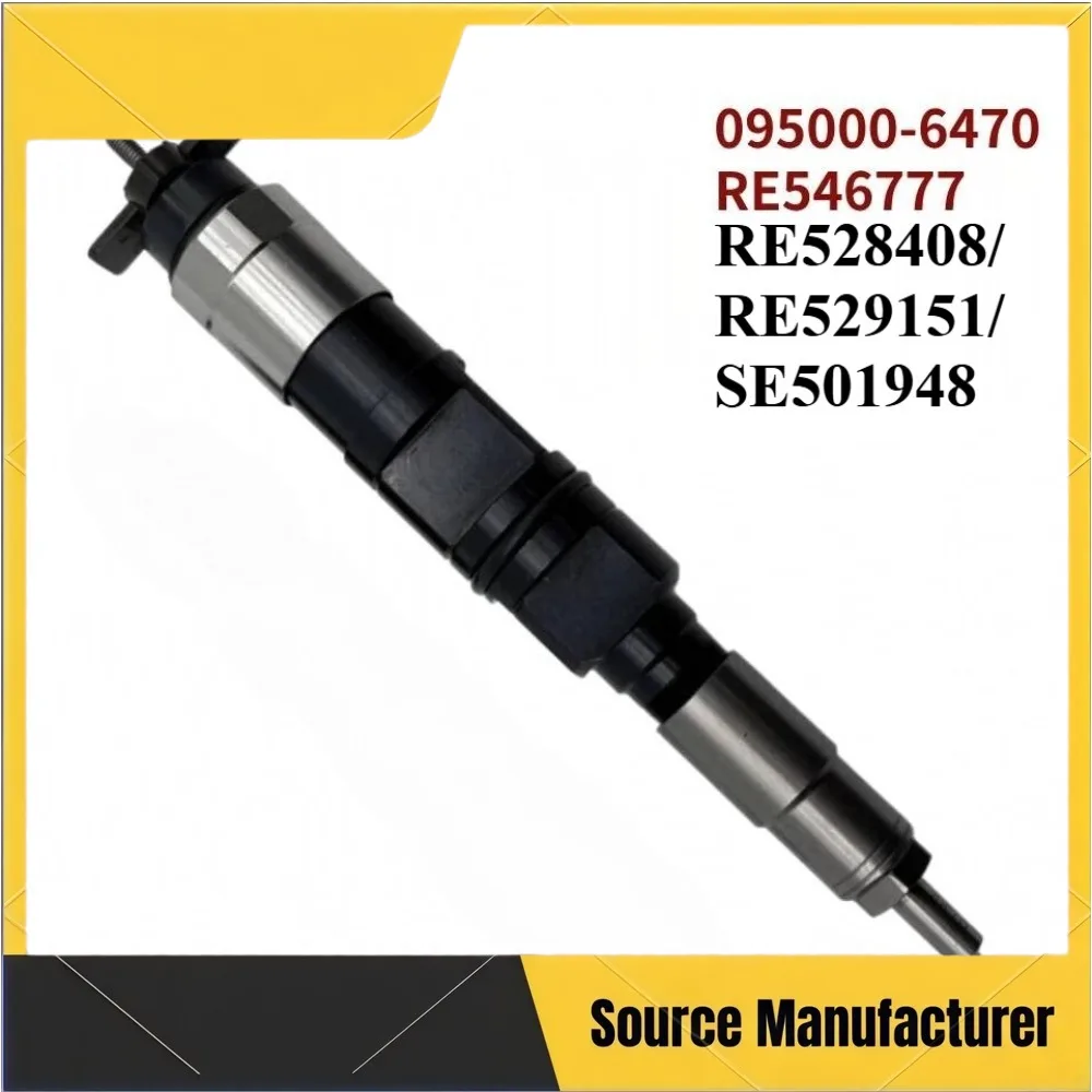Common-Rail-Injektor, Kraftstoffeinspritzdüse 095000-6470 RE546777 für John Deere Motor 6090 9.0L Bagger-Autozubehör, schnelle Lieferung