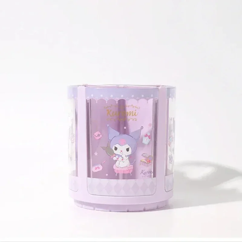 Sanrio Melody Cinnamoroll Kuromi Roterende Penhouder Cartoon Anime Student Desktop Hoge Capaciteit Opbergdoos Briefpapier