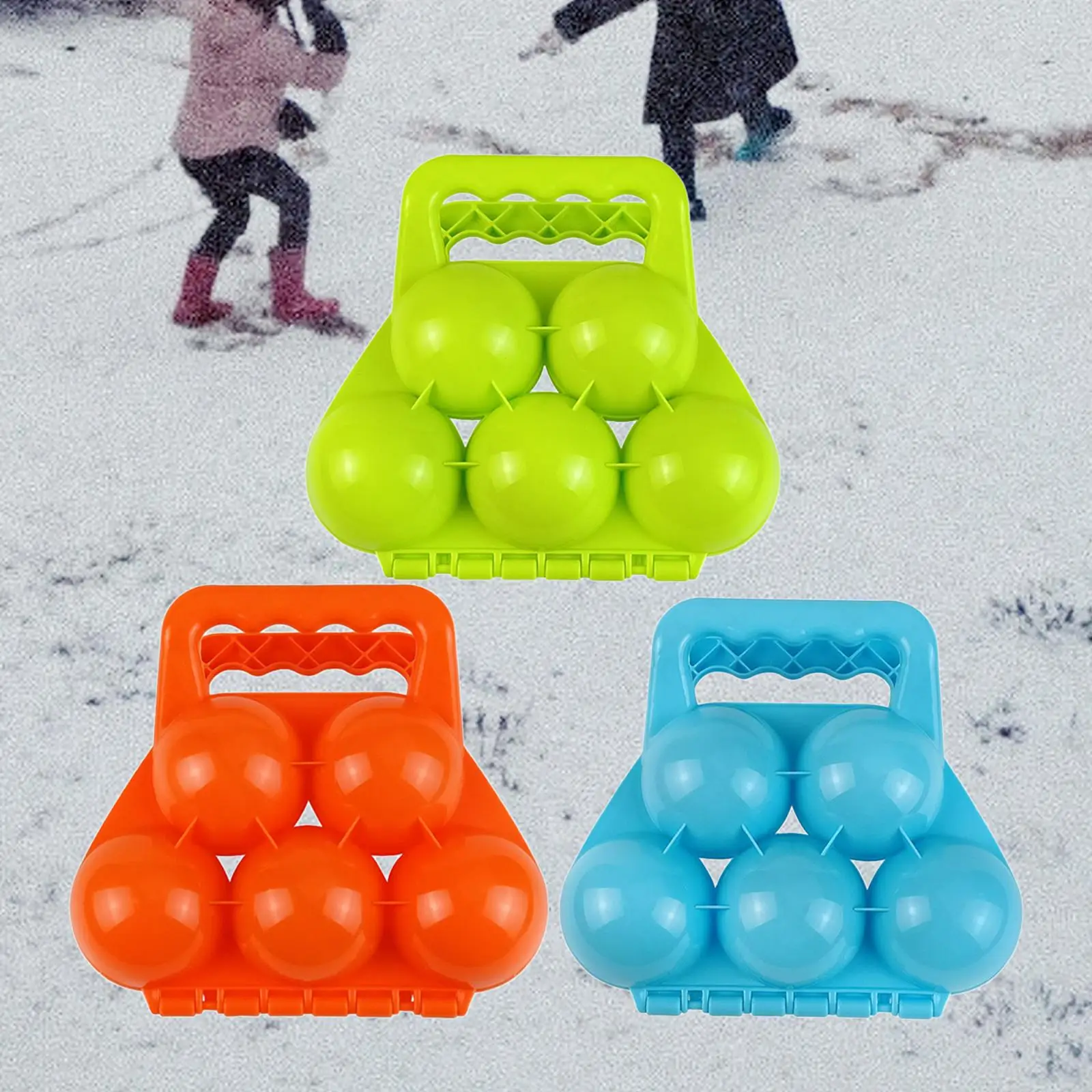 Multipurpose Snow Maker Clip 5 Balls Accessory Sand Clay Model for Game Winter Activities Outdoor Activities Backyard