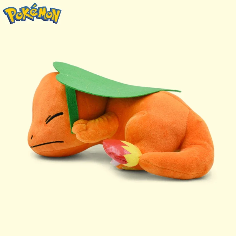 Pokemon Sleeping Charmander ตุ๊กตา Plush การ์ตูนหมอนโซฟาเครื่องประดับตกแต่งเด็ก Soothing ของเล่นคริสต์มาสของขวัญ