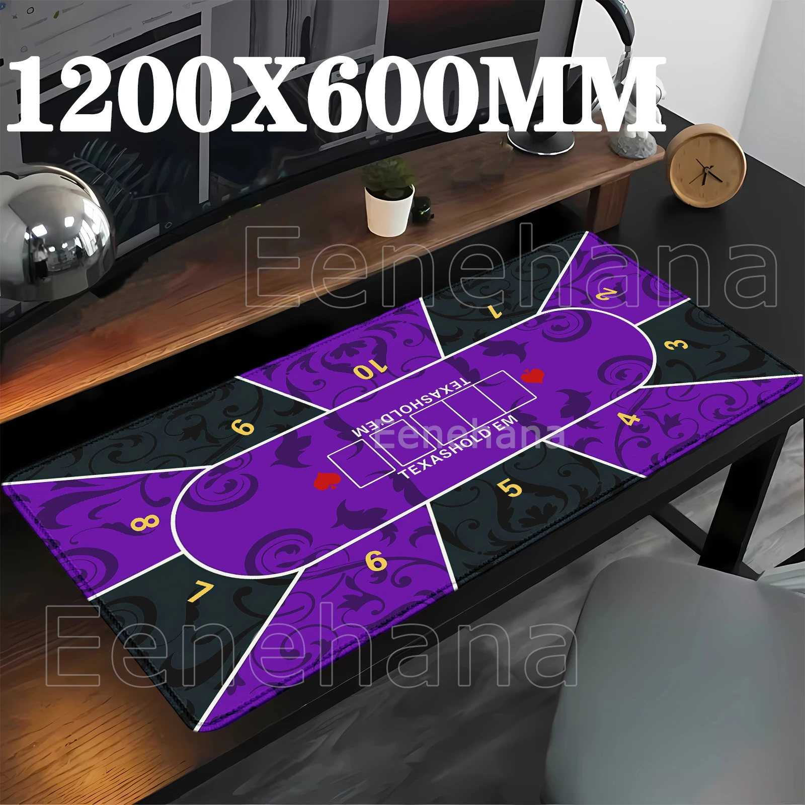 

1200x600mm Texas Hold’em poker Rubber Nonslip Gaming XXL Tabletop HD Printing Mousepad overlock Entertainment Board Game deskmat