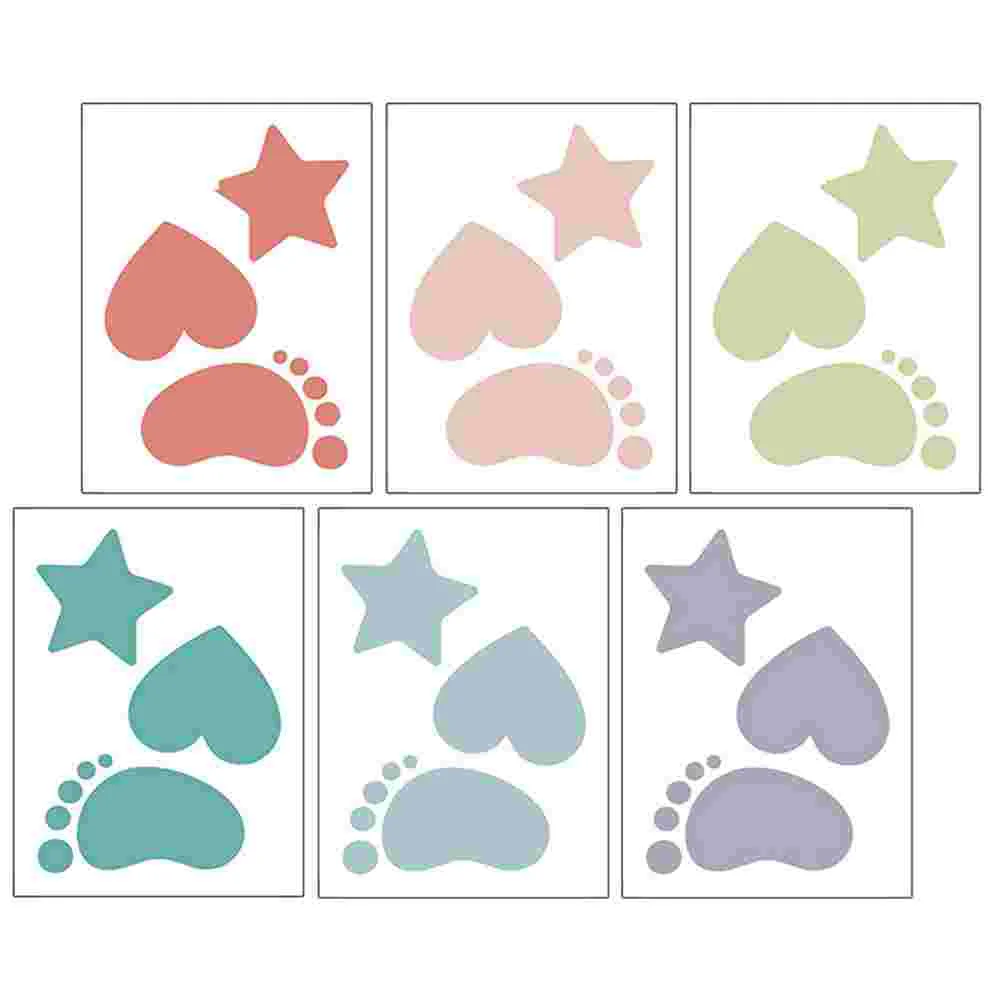 6 Sheets Ocean Sticker Bathroom Anti-slip Decals Self-adhesive Bathtub Shower Grip Stickers Non-slip Lovely for Decorate