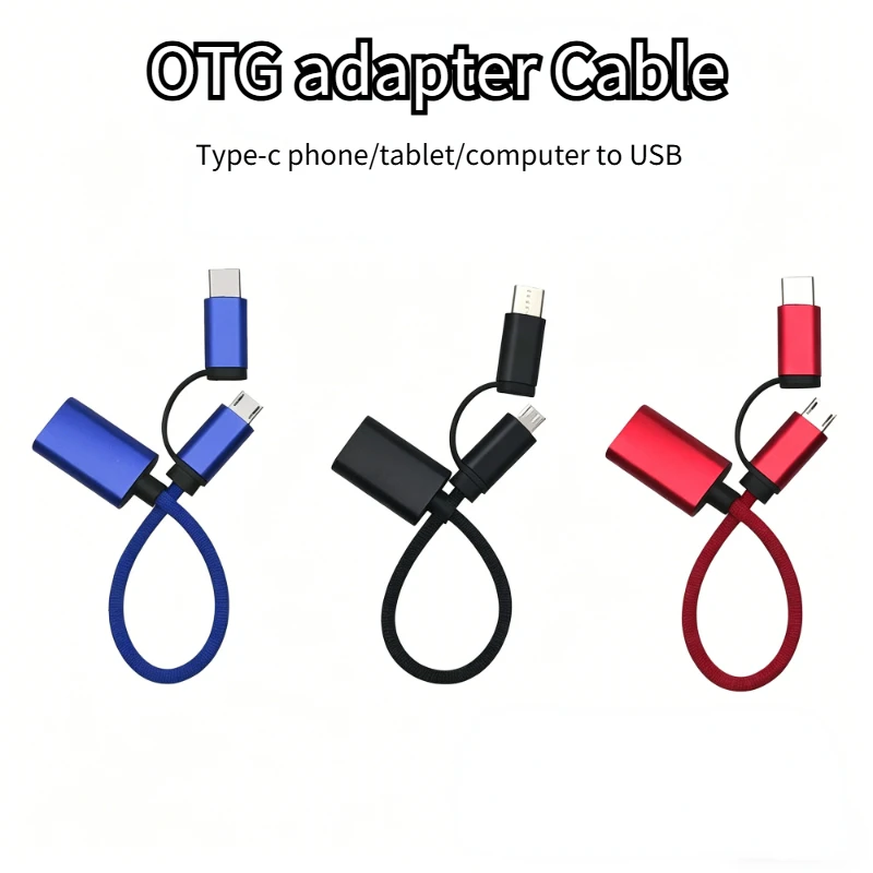 2 in 1 Type-C OTG Adapter Cable for Samsung S10 S10 Xiaomi Mi 9 Android MacBook Mouse Gamepad Tablet PC Type C OTG USB Cable