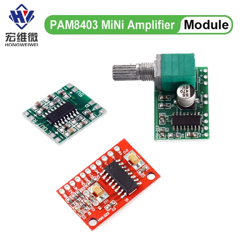 Mini Bluetooth-compatible Power Audio Amplifier Board USB Small Power PAM8403 DIY Wireless Speaker Amplifier Board 3W*2