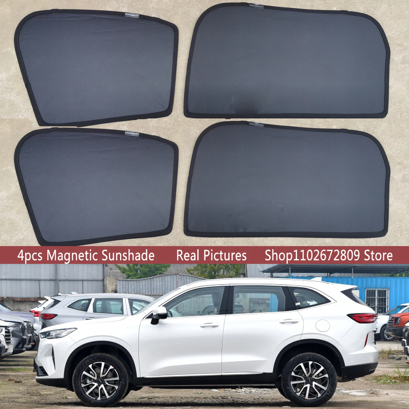 

Magnetic Car Sunshade Shield Front Windshield Frame Curtain Sun Shade For Great Wall Haval H6 GT 3th Gen 2021- 2024 Accessories