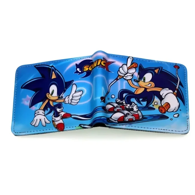 قادم جديد! مجموعة المحفظة سونيك متعددة التصاميم الفريدة من نوعها أنيمي القنفذ المحفظة الساخن الاطفال مروحة الإكسسوارات الهدايا #4