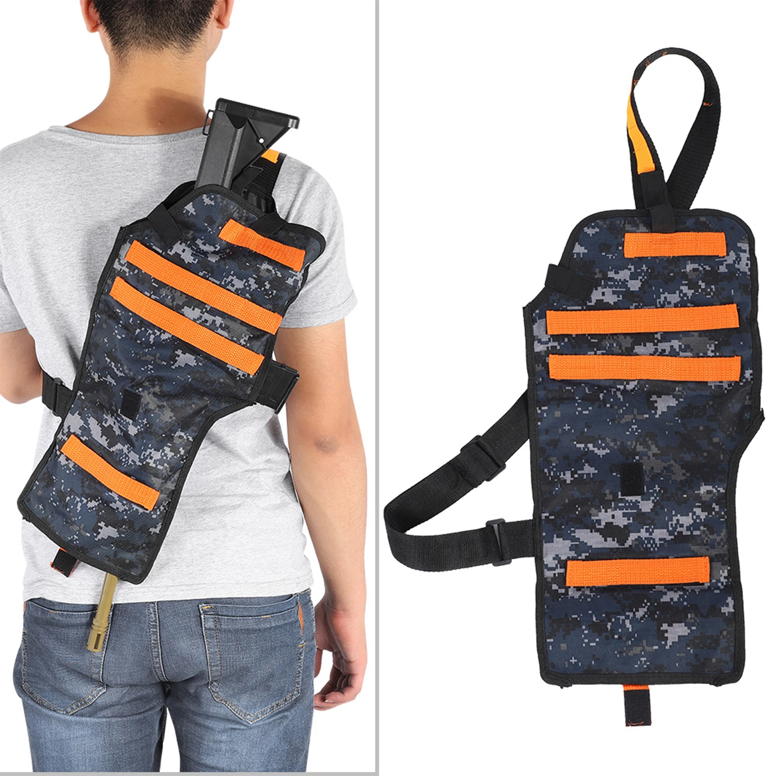 

D2 Thicken Storage Bag Pouch Back Holster Adjustable Belt for Tactical Toy Gun Makeup Bag Travel Essentials Organizer Tote Bag