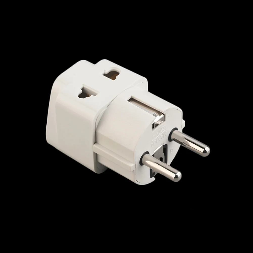

Universal Travel Adapter Electrical Conversion Head For Europe Worldwide Socket Dual Ports Converter For France Germany Russia
