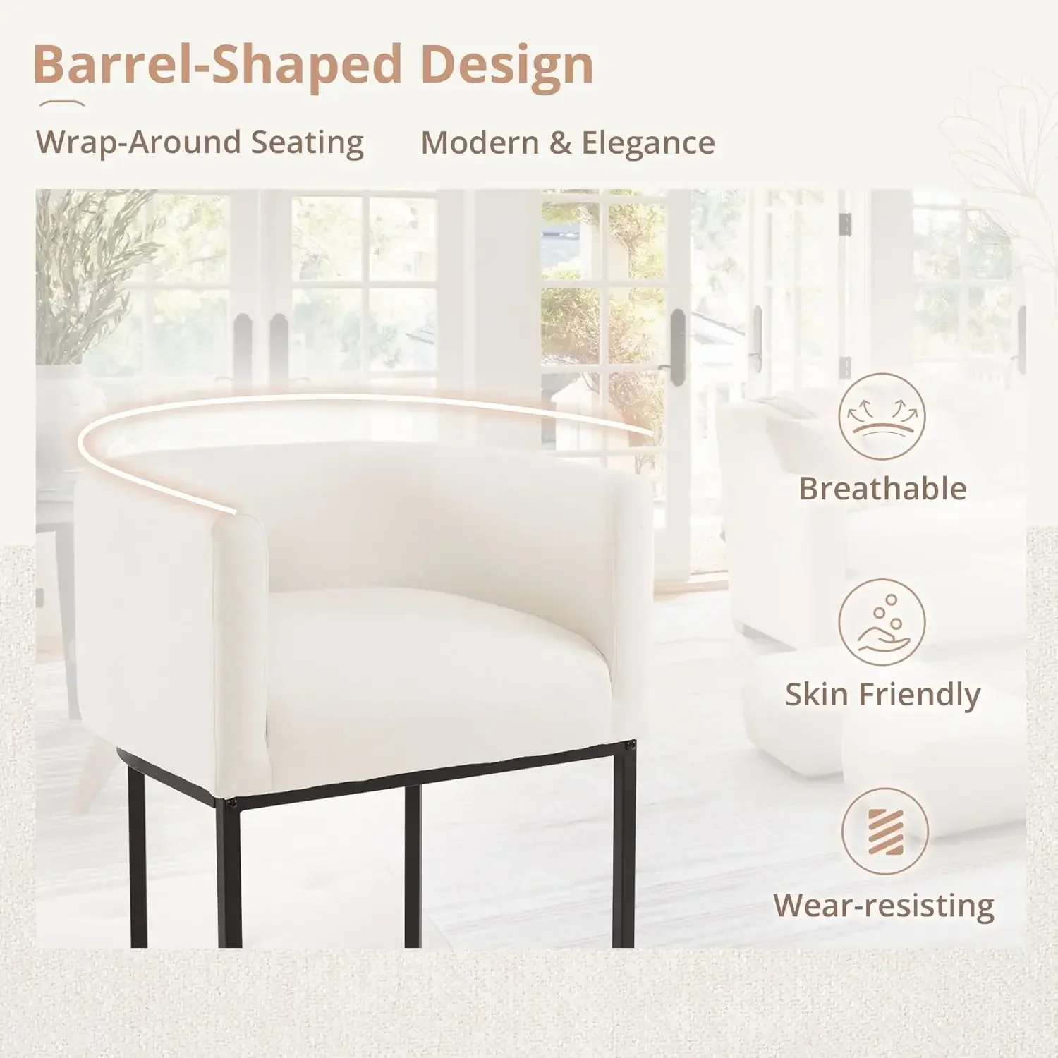 [Best Seller, Acquista Ora! ]Set di 2 sgabelli da bar ad altezza bancone da 27 pollici, sgabelli da bancone moderni con schienale e braccioli, nero Meta