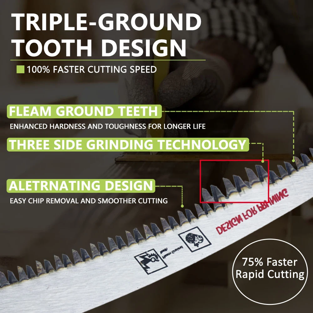 3 шт. полотно сабельной пилы с дуговой кромкой, японские зубы с изогнутыми краями, пилы для обрезки древесины для обрезки деревьев