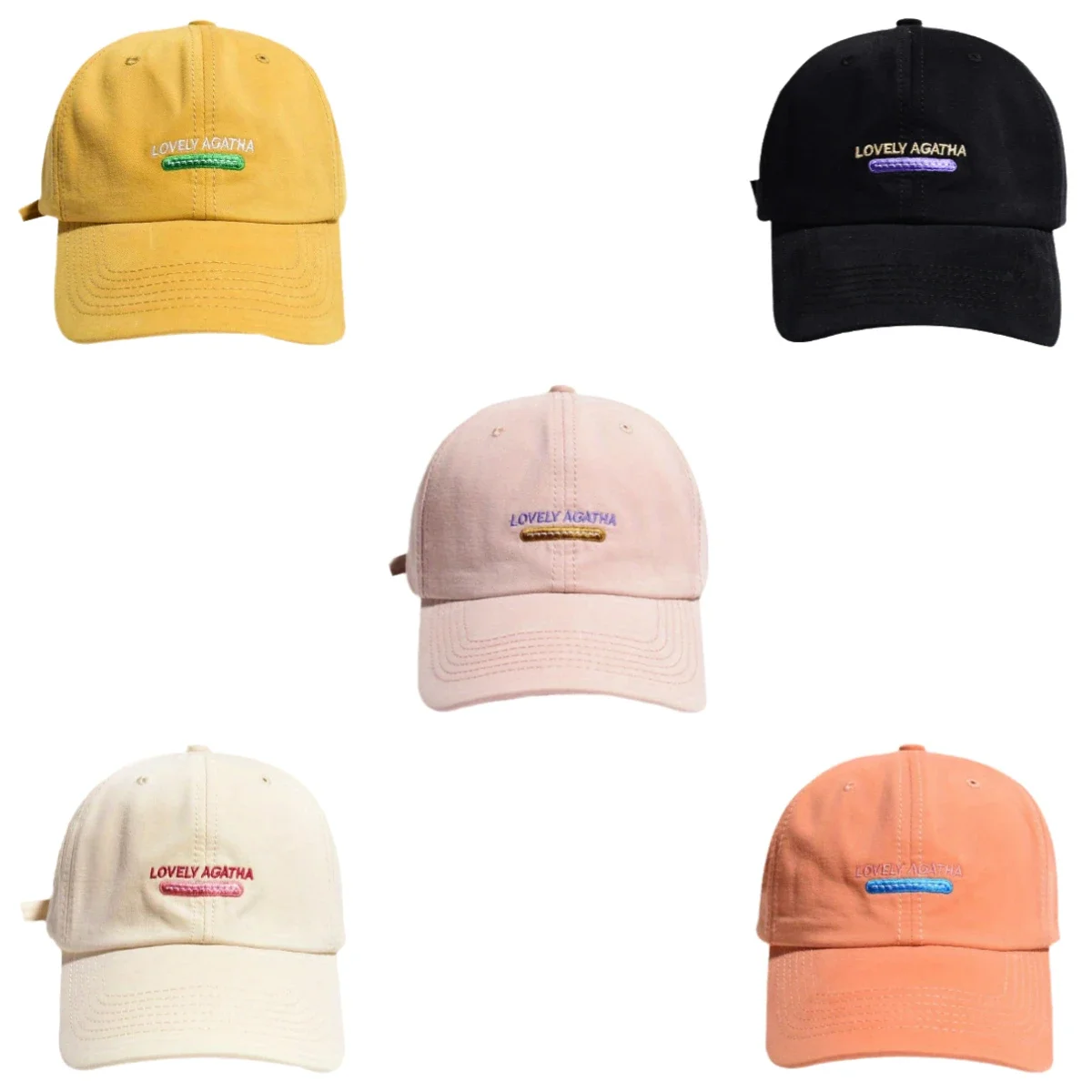 

Spring Autumn Outdoor Sun Hat Solid Color Letter Embroidered Baseball Cap Cute Little Dog Embroidered Street Casual Duckbill Cap