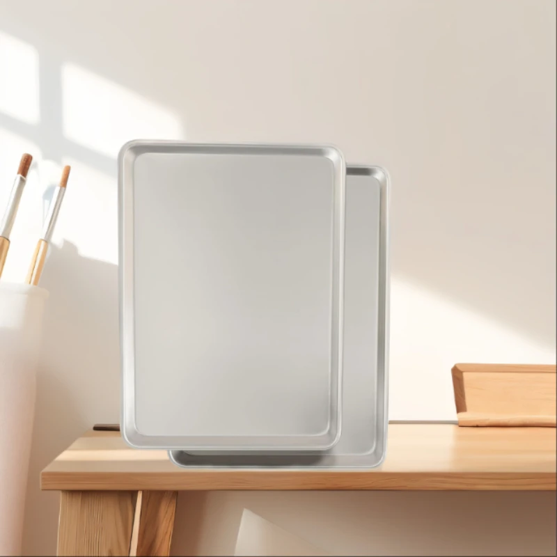 

Набор форм для выпечки коммерческого качества, форма для печенья из натурального алюминия, против ожогов, с антипригарным покрытием, половина листа пекаря, большая толстая форма для печенья