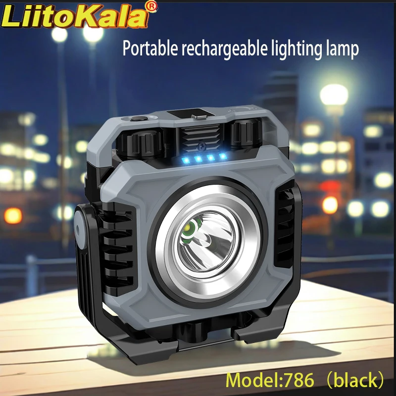 LiitoKala LF-786 Work Light COB TG3 LED Torch 1500LM+600LM 26650 5000mAh Type-C Charging USB Output Emergency Lamp