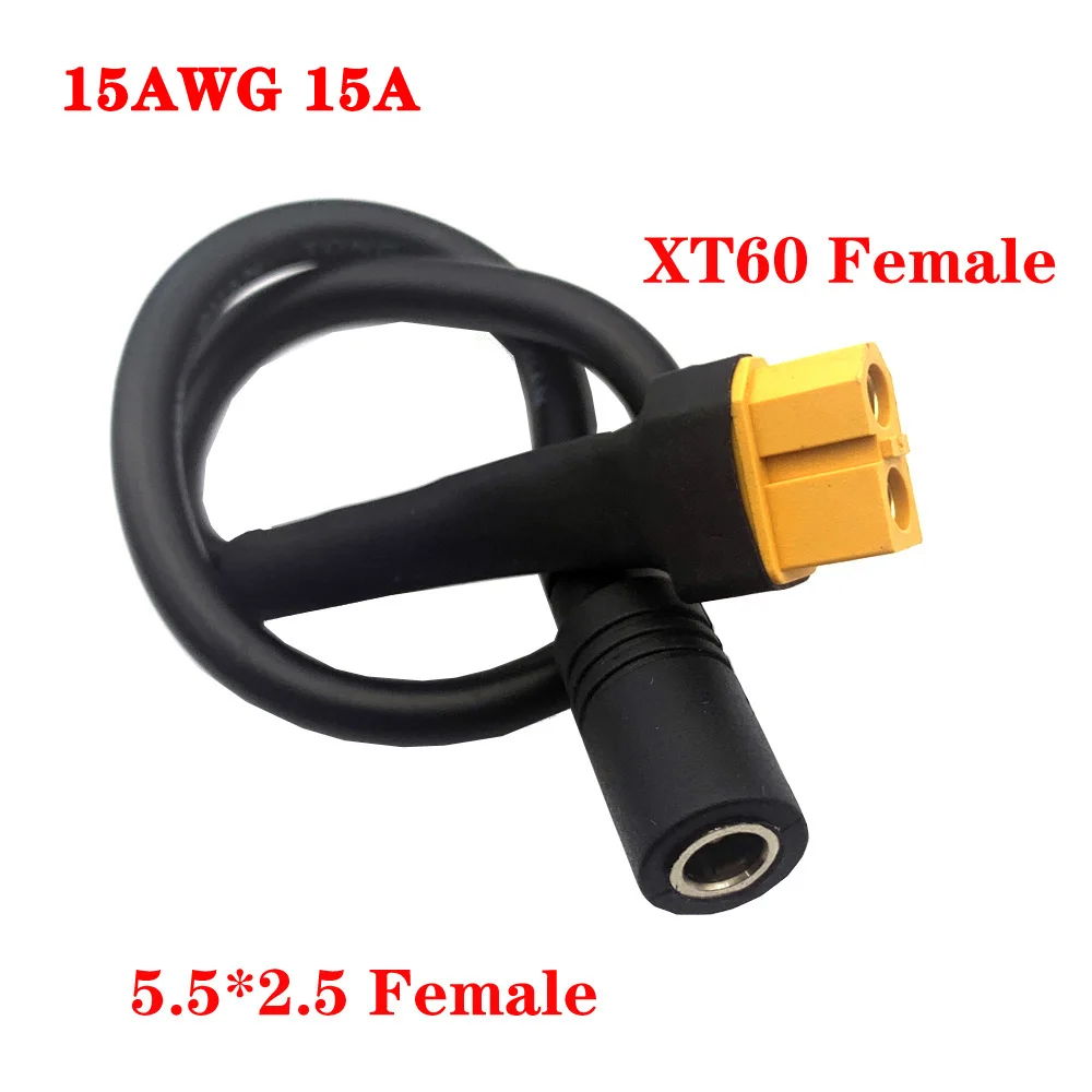 XT60 Male/Female To DC 5.5*2.1 5.5x2.5mm Charging Adapter Converting Wire 10A/15A 5521 5525 Conversion Plug Connector Cable