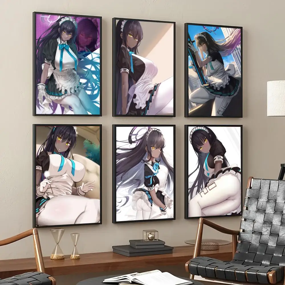 Blue Archive Kakudate Karin Anime Anime sexy girl Poster Stickers Living Room Bedroom Entrance Cafe Wall Art Decoration Painting