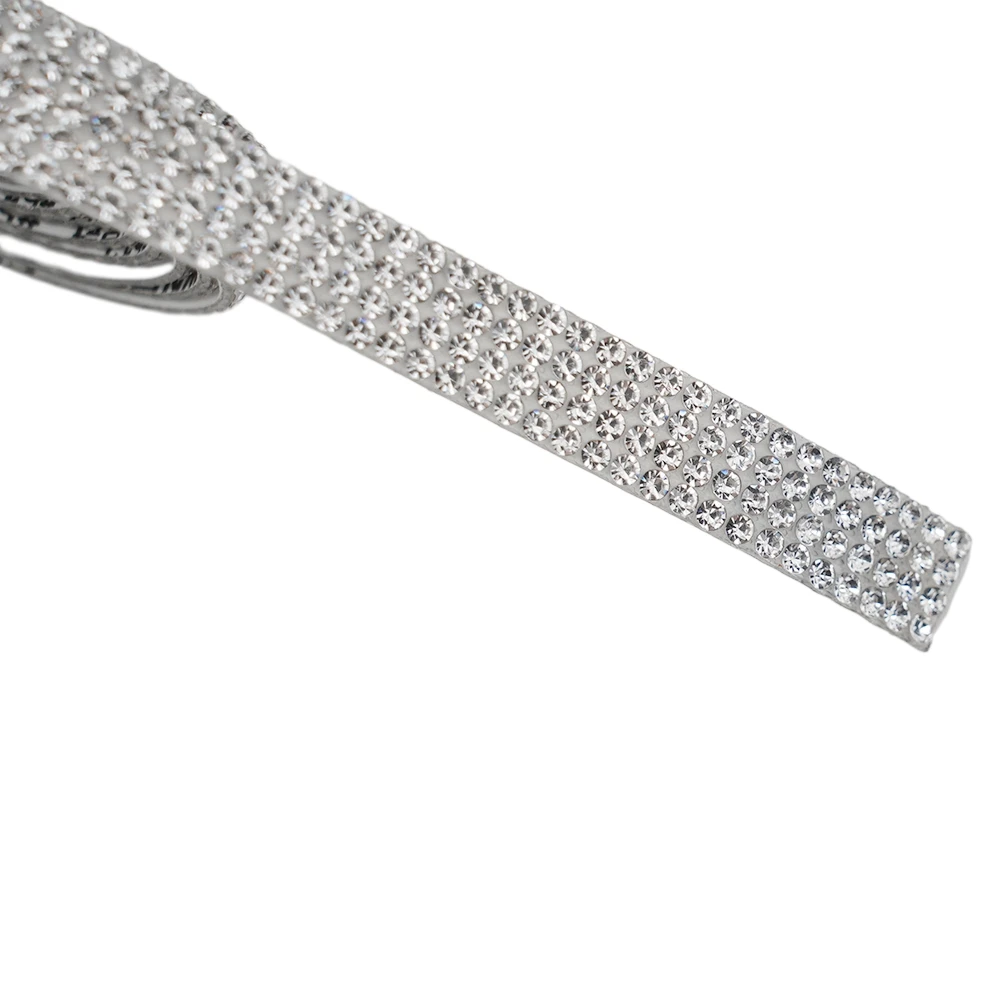 

90cm Silver Rhinestone For Crystal Bling Decor Sticker Car Clothing Self -Adhesive For Crystal Diamond Ribbon DIY Sticker