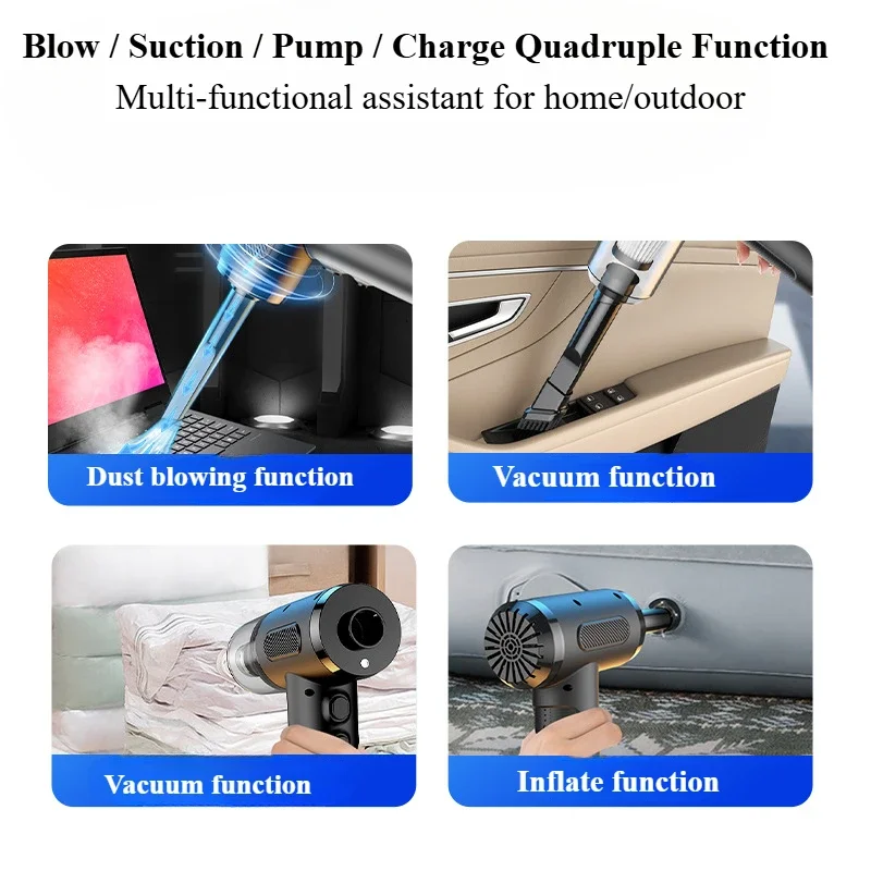 Portable Mini Cordless Dust Blower Household Small Handheld Vacuum Cleaner Wireless Cleaning Machine for Home Car Computer Case