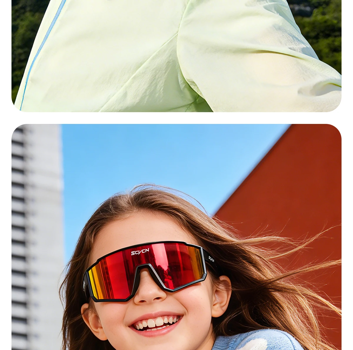 SCVCN Kinder-Schutzbrille Sportsonnenbrille UV400 Jungen Baseball-Brille Radsport Outdoor-Brillen Lauf- und Wanderbrille 2026 – Detail 14
