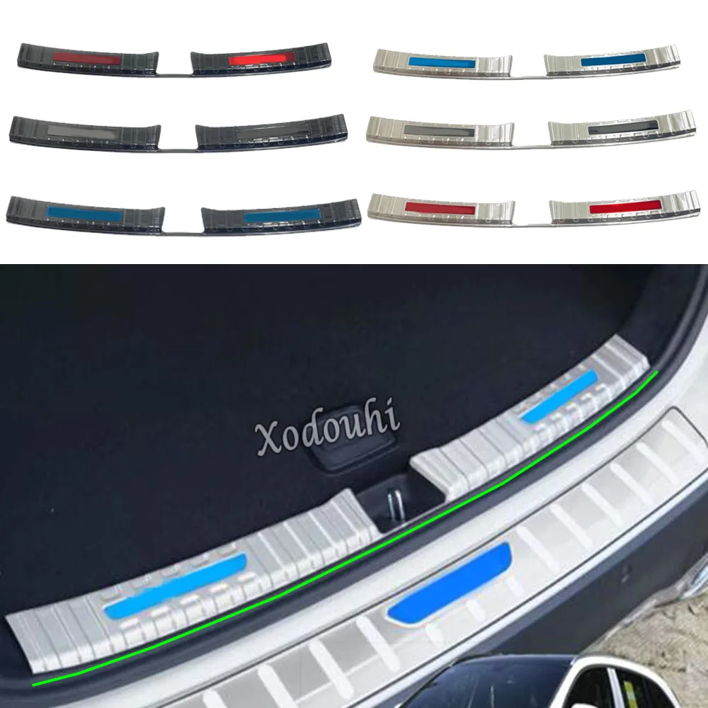 

For Mercedes Benz GLA 2020 2021 2022 2023 Car Stainless Steel Back Rear Pedal Door Scuff Plate Frame Inner Threshold Trunk Trim