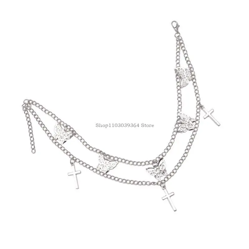 

Модная ботинка Harajuku Butterfly Charm Punde Punk Chain Boot Boot