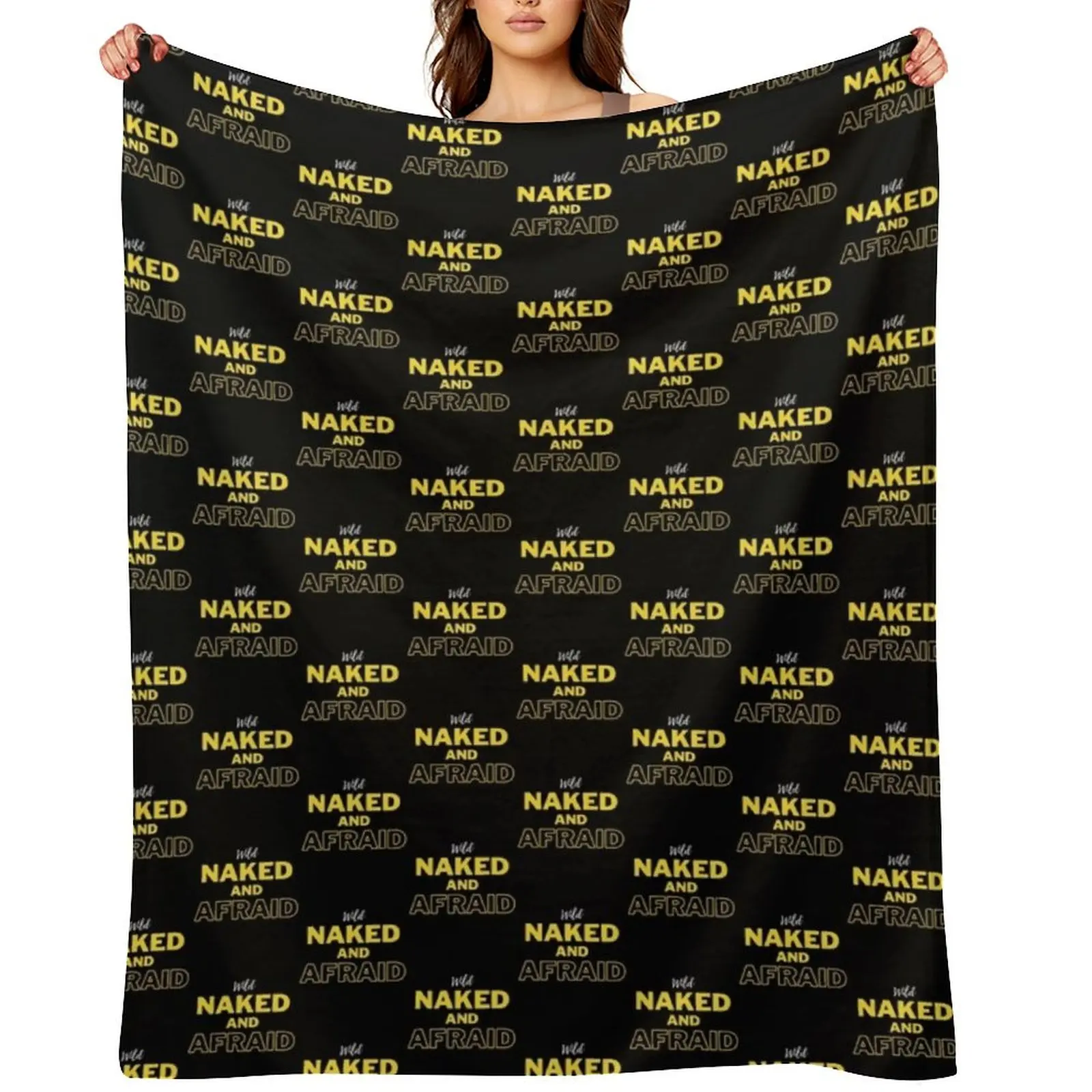 

Funny Naked and Afraid TV Show Fan Gift Throw Blanket Thin Polar Hair Quilt Blankets