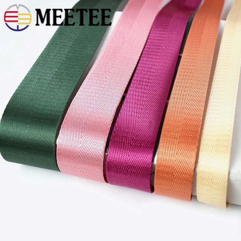 2Meters 20/25/32/38mm High Quality Webbing Band Herringbone Lace Tape Ribbon DIY Bag Strap Sewing Belt Accessories