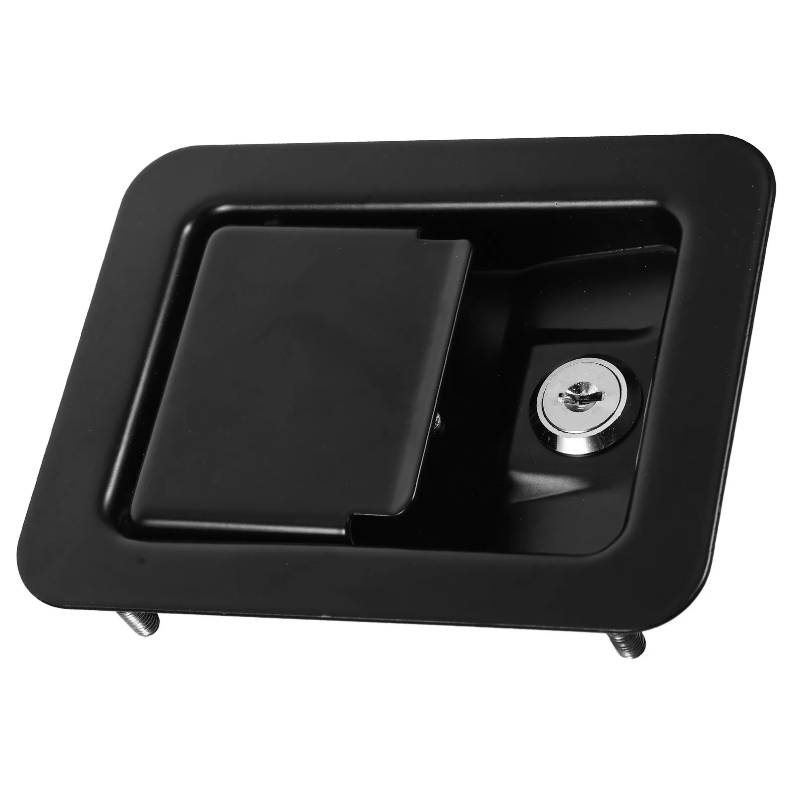 Stainless Steel Electric Cabinet Lock Heavy Duty Flush Mount Handle Latch Keyed Alike Door Latch Black Travel Trailer Rv