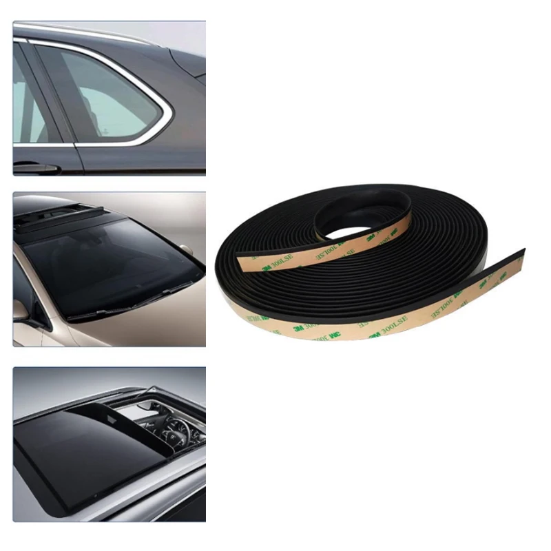 

1 рулон пылезащитной уплотнительной ленты для края окна, уплотнительной ленты для автомобиля, 5 м для люка, лобового стекла, герметичности, звукоизоляции