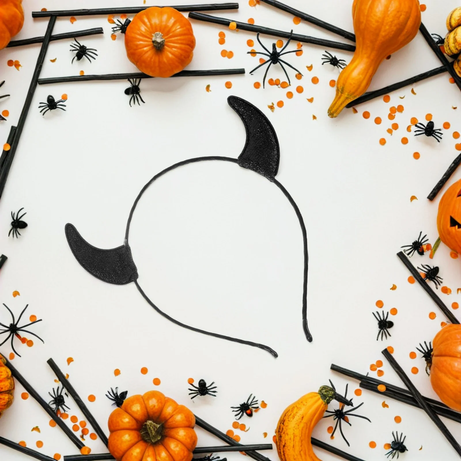 

8Pcs Halloween Goat Horns Headband Wide Application for Carnivals Masquerades Themed Parties Comfortable Wear Horns Headpiece