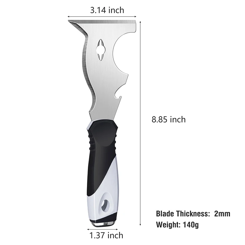 10 in 1 Painters Tool Scraper for Wood Knife Stainless Steel for Painting Putty Knife Metal Cleaning Shovel Joint Filling