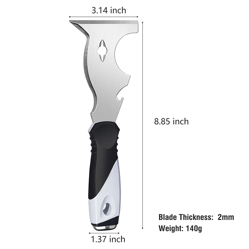 Aço inoxidável Pintores Ferramenta Raspador para Madeira, Pintura Putty Faca, Metal Pá de Limpeza, Enchimento Conjunto, 10 em 1