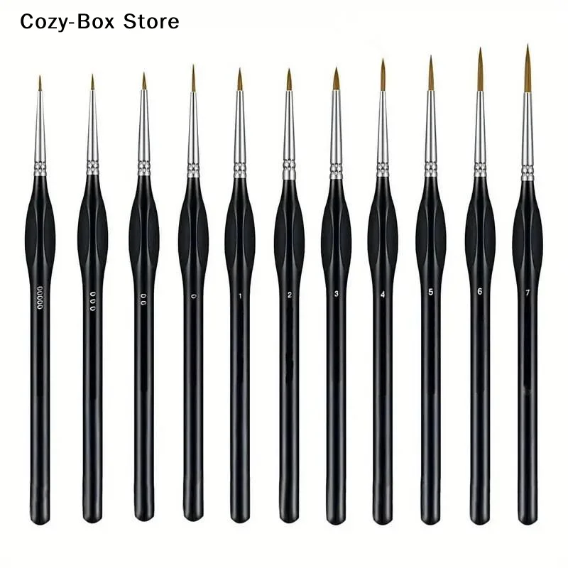 [ZY]Professional Miniature Paint Brushes Drybrush Micro Detail Paint Brush Set Small Fine Detail Brushes For Acrylic, Watercolor
