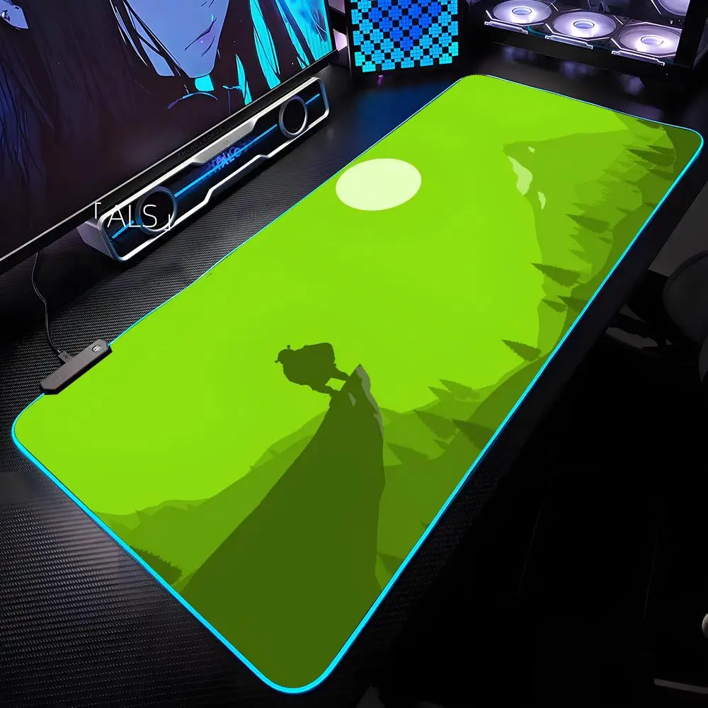 Cute Funny S-Shrek Mouse Pad RGB Backlit Mouse Pad Laptop Mouse Pad Laptop Gamer Computer Desk Gaming Accessories