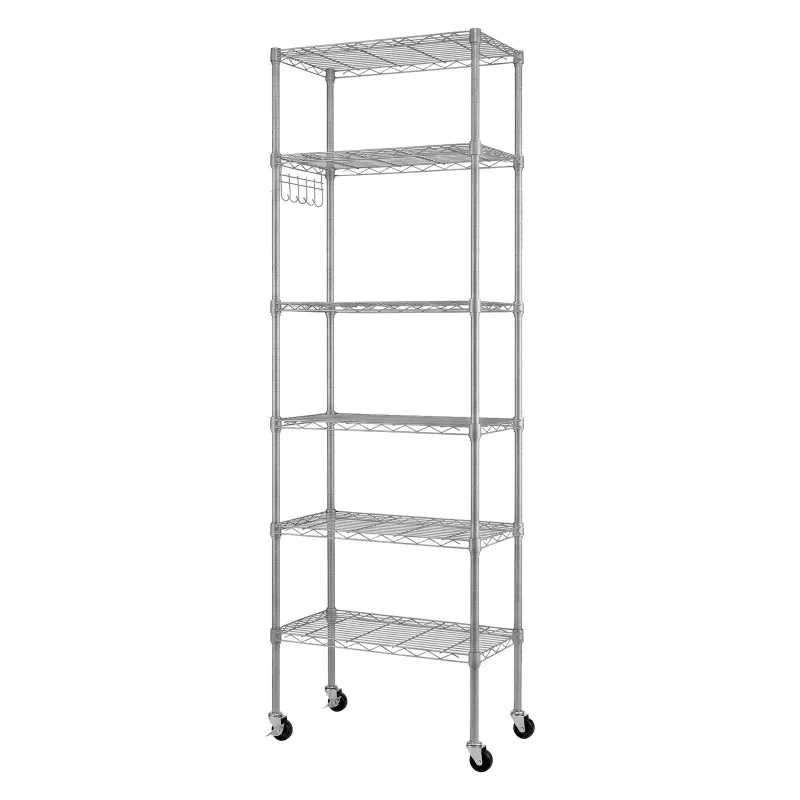 6-Layer acrylic display stand, adjustable spacing, removable design