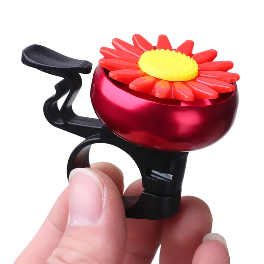 Cute Children Bike Handlebar Ring Bell Daisy Flower Kids Cycling Bicycle Bell Ring Alarm For Handlebars Multi-color