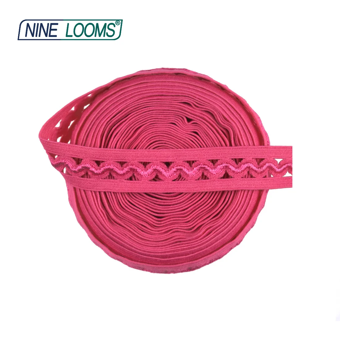 NINE LOOMS Decorative Lace Trim Elastic 5/8\